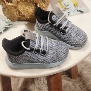 Adidas Kids Gray and Black Sneakers